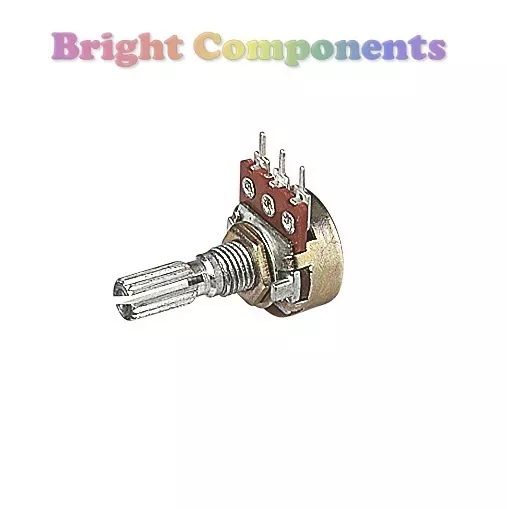 16mm Variable Resistor / Potentiometer (Various Values) - 1st CLASS POST