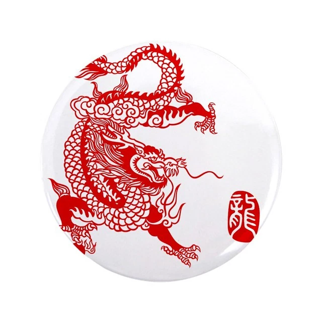 CafePress Asian Dragon 3.5 Button 3.5" Button (1172597013)