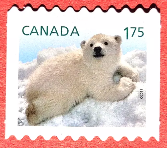 Canada Stamp #2429ii "Baby Wildlife - Polar Bear" Coil Die Cut MNH 2011