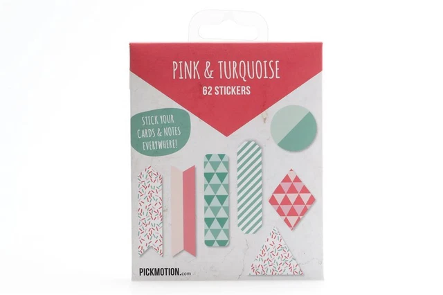 Sticker Set Pink & Turquoise Se Pattern 62Stk. SB-0103 (1695484615)
