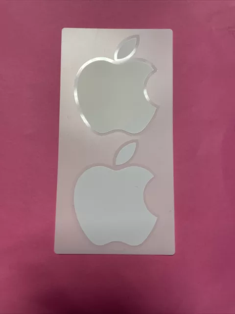 2 Stück Original Apple Logo Aufkleber iMac iPad Apfel groß ca.5x6cm Neu Sticker