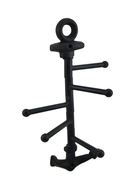 Zeckos Cast Iron Nautical Anchor Pivoting Wall Hook