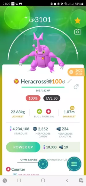 Shiny Gengar ( Maxed Out To Level 40 ) ( Two Charged Moves