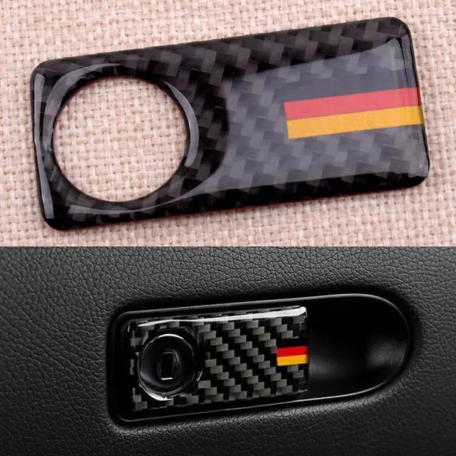 Carbon Fiber Copilot Storage Box Panel Cover Fit for Mercedes Benz C Class W204