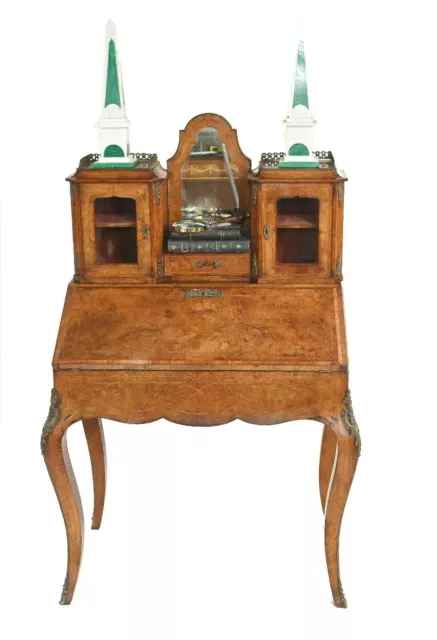 Antique French Desk - Walnut Bonheur De Jour ladies Desk Circa 1880