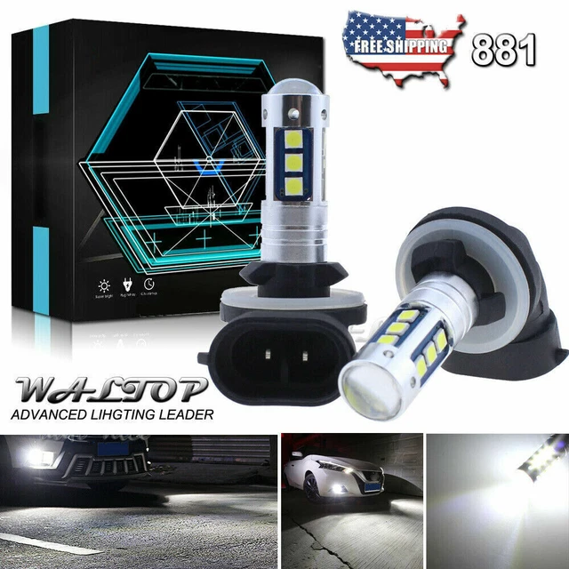 881 889 3030SMD LED DRL Fog Light Bulbs Conversion Kit Super Bright 6000K White