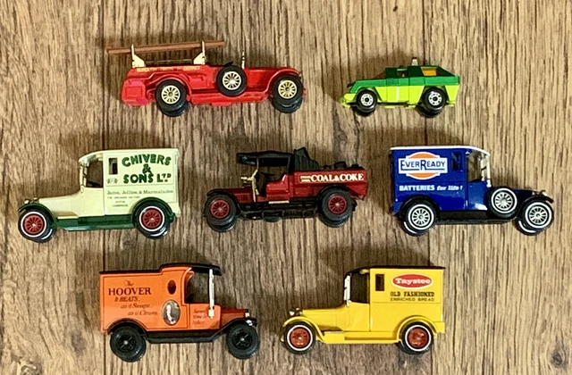 diecast model car, fire engine & delivery vans x7 job lot. very good condition