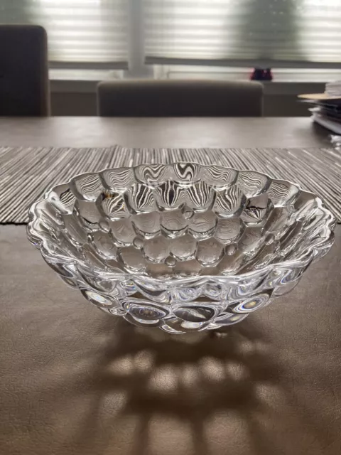 Orrefors Crystal Berry (Rasberry)  7 1/2” Bowl - Sweden (New)