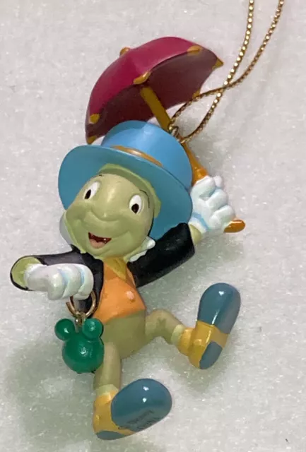 Jiminy Cricket Walt Disney Store Pinocchio Umbrella Christmas Ornament