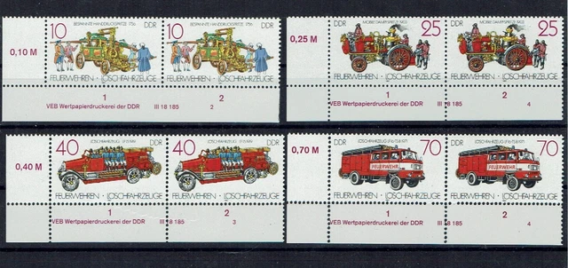 DDR  Druckvermerk DV Mi. 3101 - 3104, postfrisch