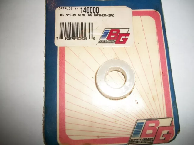 Barry Grant -6 Nylon Sealing Washer 2 Pack # 140000 Circle Track Drag Racing