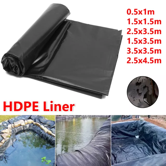 6 Sizes HDPE Strong Fish Pond Liner Garden Pool Landscaping Reinforced Membrane