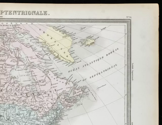 1855 - Amérique du nord - Carte géographique ancienne - Tardieu - Gravure 3