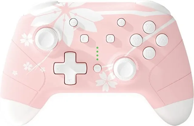 Cherry Pink Wireless Switch Pro Controller Programmable Back Buttons & Vibration