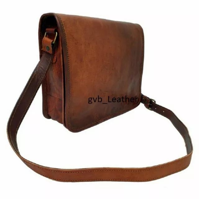 Vintage Leather Messenger multi Shoulder School Satchel Men Laptop Briefcase Bag