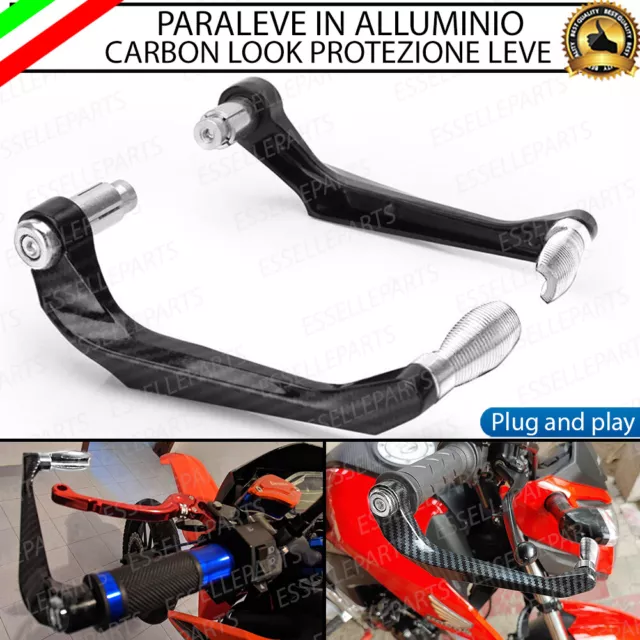 Paraleve Para Freno Frizione Carbon Look Argento Per Kawasaki Versys 1000