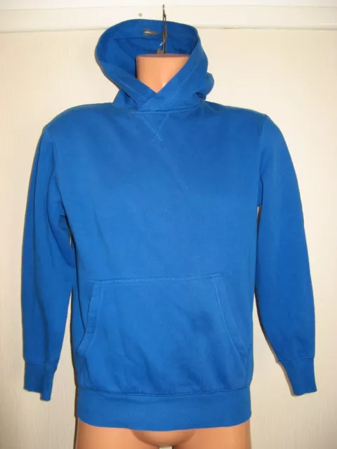 FELPA CON CAPPUCCIO INDOSSATA ONCE BOYS H&M basic blu royal blu a maniche lunghe età 12-14