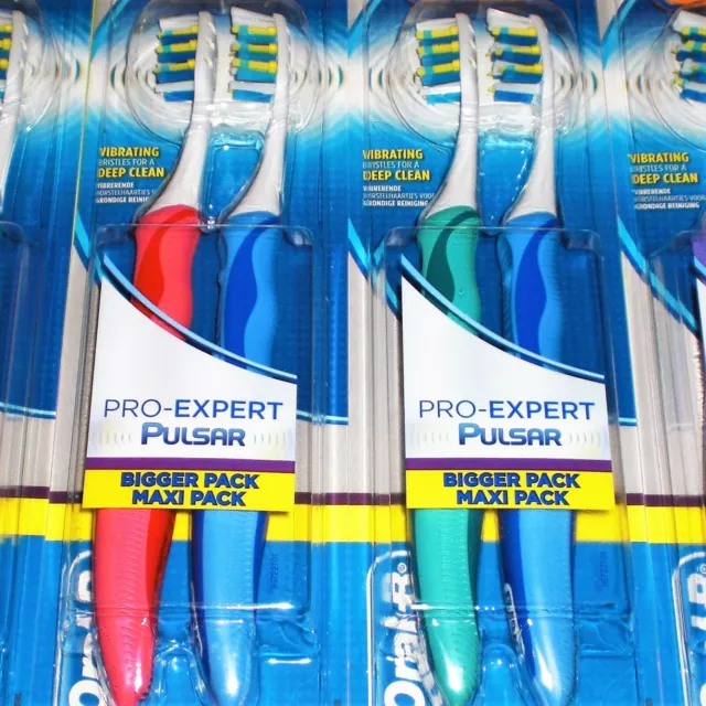 4 Oral B Pro-Expert PULSAR Vibrating Toothbrush Medium Vibrierende Zahnbuerste