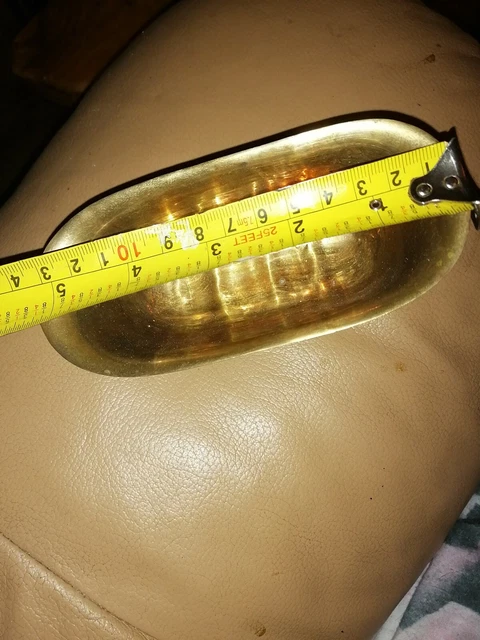 Vintage Brass Miniature Clawfoot Tub Soap Dish Doll House Planter Trinket Dish