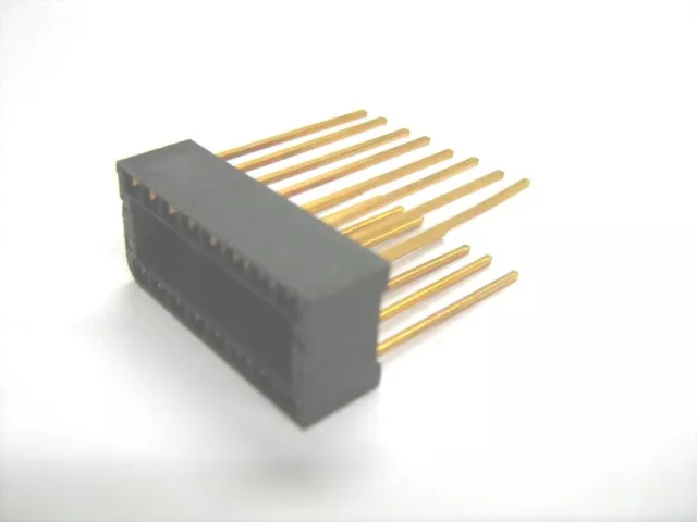 Zoccolo per circuiti integrati 16 pin dorati a doppia molla, Wire Wrap, 2.54mm