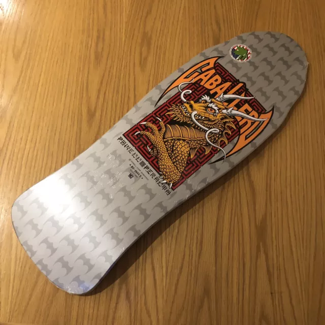 Powell Peralta Steve Caballero Dragon Bats Silver and Orange Reissue Deck, New