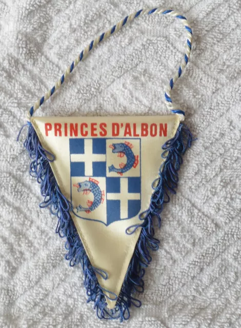 Alter kleiner Wimpel PRINCES D´ALBON YAC MATIN Yvetot France mit Wappen