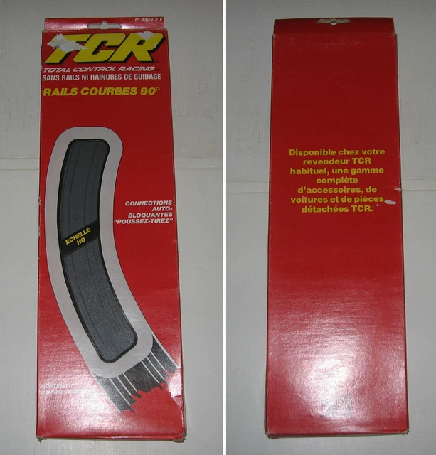 2 COURBES 90° CIRCUIT TCR,3309-2,NEUF,MIB,SLOT-CAR,VINTAGE 80s,AUTORENNBAHN