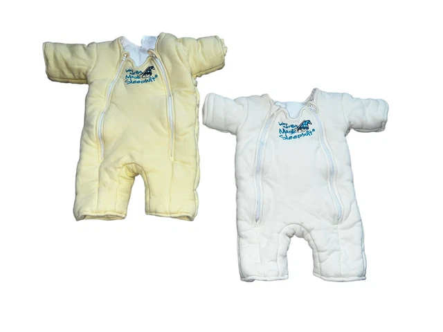 Baby Merlin's Magic Traje para dormir 6-9, 3-6 meses amarillo crema 2 piezas mediano y grande
