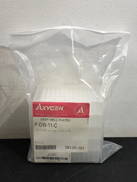 Corning REF P-DW-11-C Axygen 1.1mL 96 Well Deep Well Plates 5 Plates