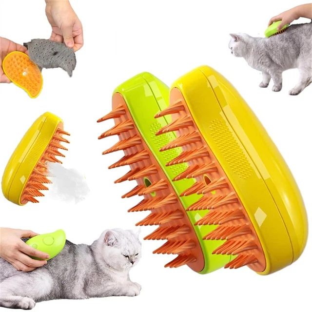 Steamy Cat Brush - 3 In1 Cat Steamy Brush, Cat Hair Brush for Removing Tangled