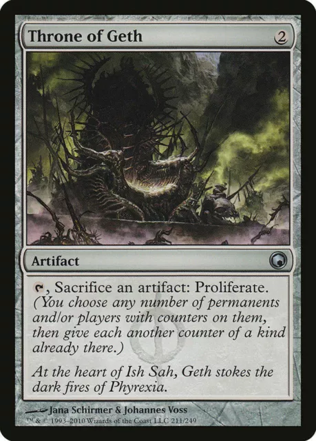 1x THRONE OF GETH - Rare - Scars of Mirrodin/Masters - MTG  Magic the Gathering