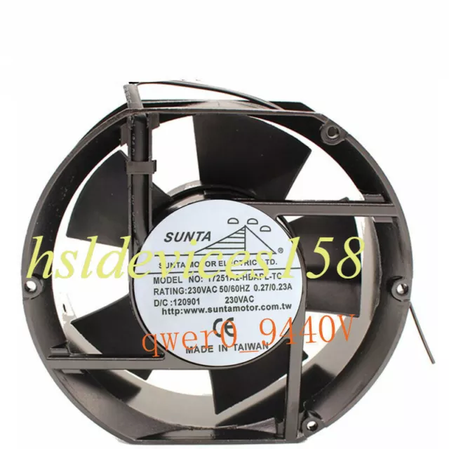 1Pcs SUNTA 17251A2-HBAPL-TC 230V 17cm Cabinet Cooling Fan 2-wire