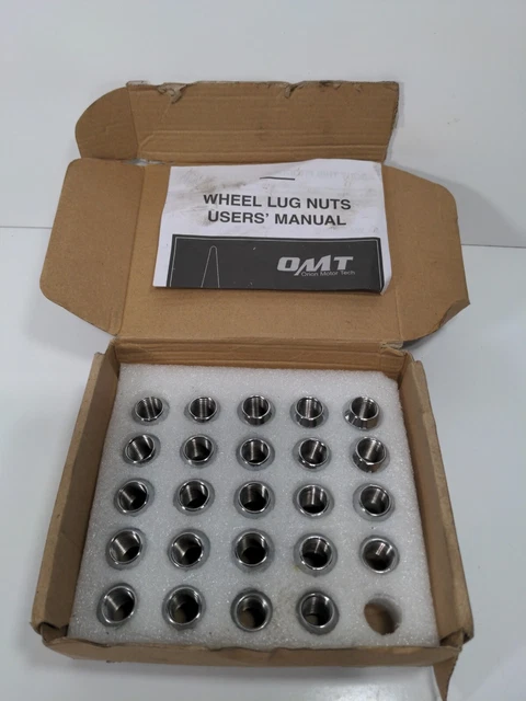 24pcs M14X1.5 Open End Lug Nuts 0.83"Tall 3/4" Hex Bulge Acorn Wheel Lug Nut NOS