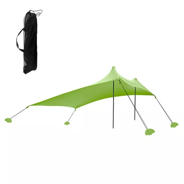 Beach Tent Hiking Equipment UPF 50+ Protection With Sandbag Anchors Beach Tent