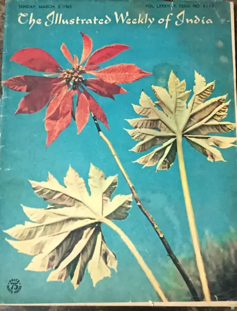 The Illustrated Weekly India 3 Mar 1963 Balasaraswati, Artist, A.l Syed, Life De