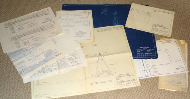 ORIGINAL Blueprints/Track Diagrams- Lot of 9 Northern Pacific and Great Northern