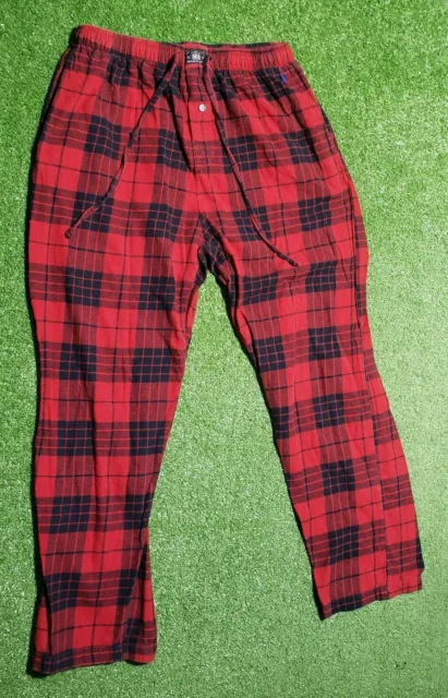 Polo Ralph Lauren Men’s Cotton Red Flannel Plaid Pajama Pants Size Large Pony