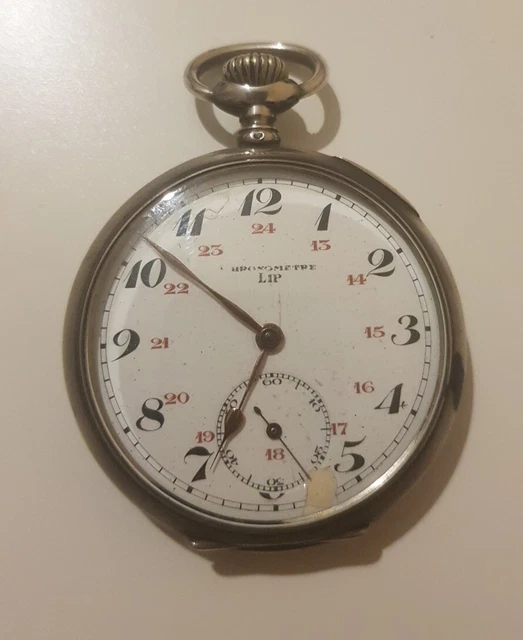 Montre à Gousset Chronomètre Argent Massif 19ème Siècle - Occasion Très Bon état, Fonctionne