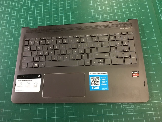 HP Envy x360 M6-AR Palmrest Touchpad Backlit Keyboard 460.07K02.0002 Grade A