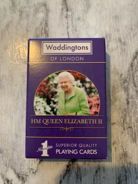 HM Queen Elizabeth II Waddingtons No1 Playing Cards New sealed Rare HTF 2022 ER