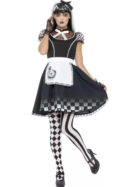 Smiffys Gothic Alice Costume, Black (Size M)