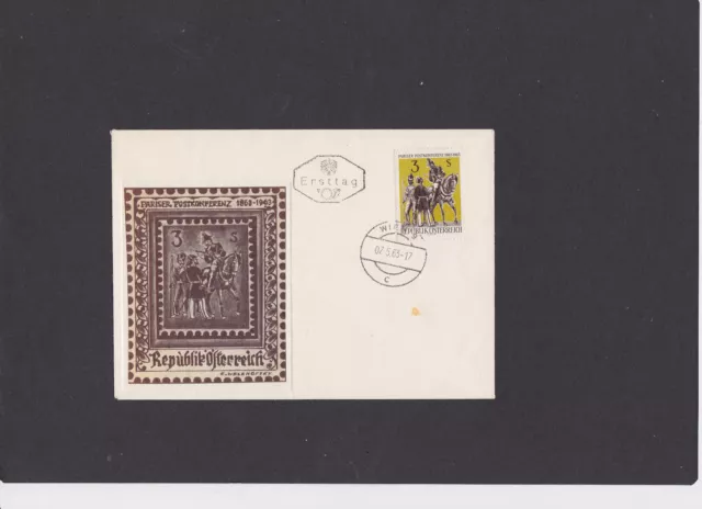 Österreich FDC " 100 Jahre 1. intern. Postkonferenz Paris 07.05.63 "  siehe Scan