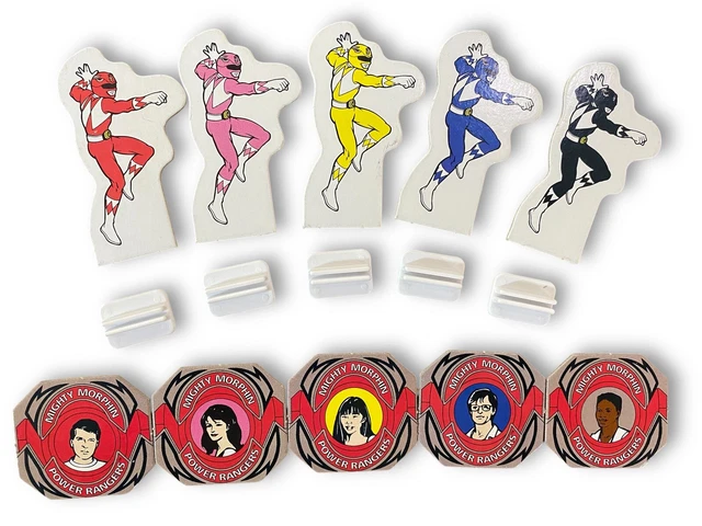 MIGHTY MORPHIN POWER Rangers Board Game Replacement Hero Tokens Parts ...