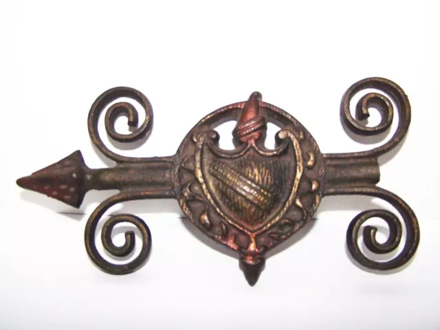 Vtg Metal Drapery Victorian Renaissance DIY UpCycle Architectural Element RePurp