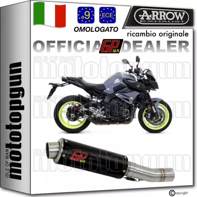 Arrow Scarico Hom Gp2 Gp 2 Gpgun Titan Look Nero Yamaha Mt-10 Mt10 2017 17