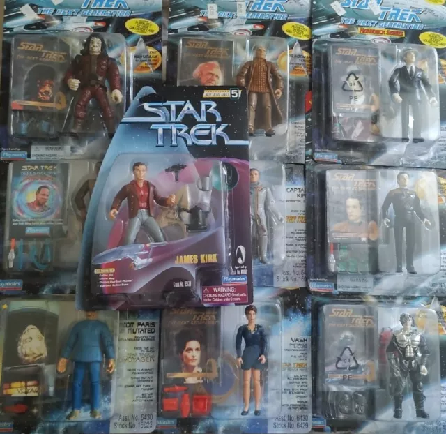 Job Lot Of Playmates Star Trek Action Figures All Sealed In Original Box
