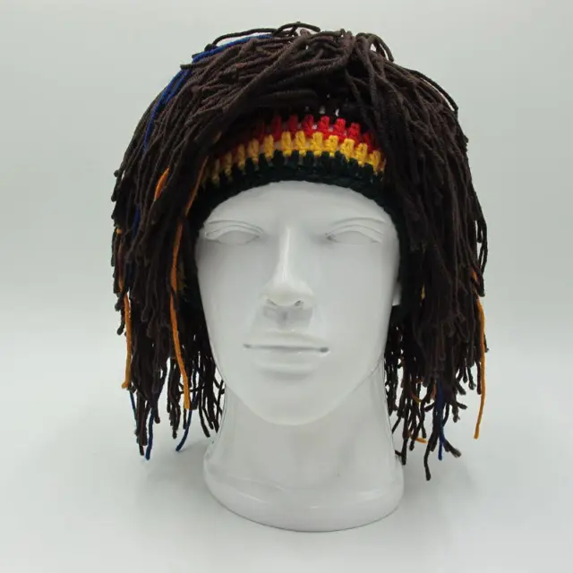 Hot Reggae Dreadlocks Skullies Jamaican Knit Beanies Wig Braid Rasta Hair Hat