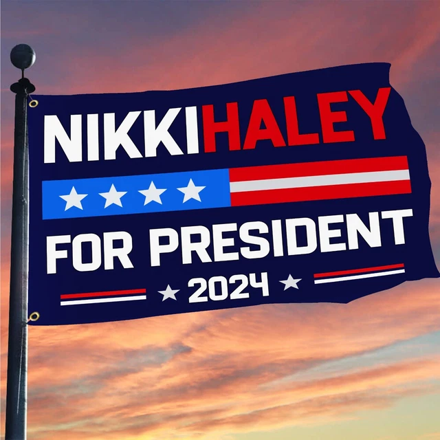 NIKKI HALEY 2024 Flag US President NIKKI HALEY Campaign Merch 2024