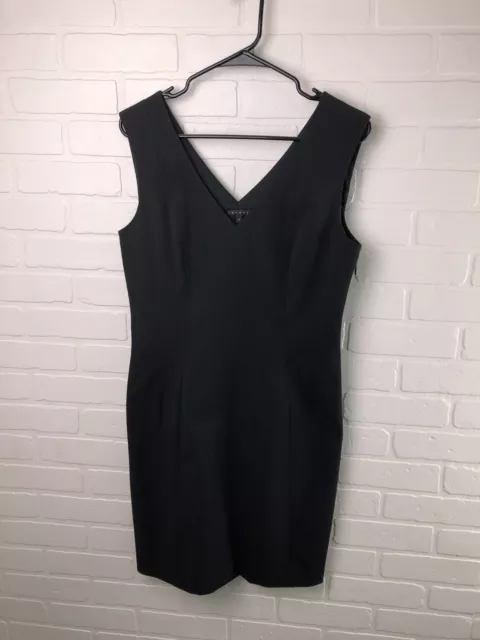 NWT Theory Molana Checklist Dress Size 10 Black Dress