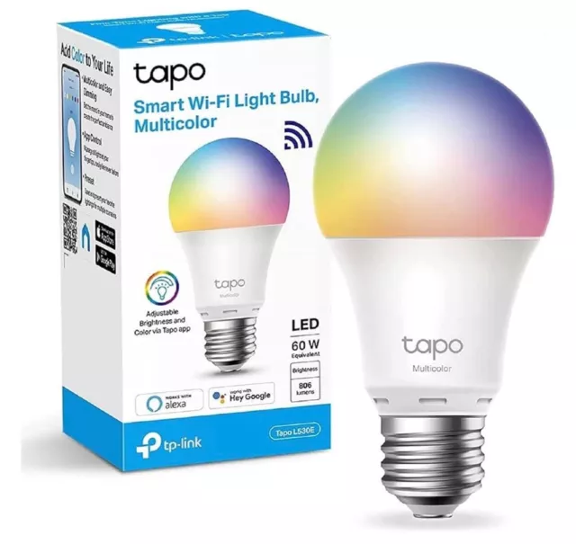 Tapo Ampoule Connectée Wifi, Ampoule LED E27 Blanc Chaud, compatible avec  Alexa, Google Home et Siri Tapo L510E